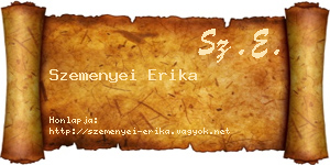 Szemenyei Erika névjegykártya